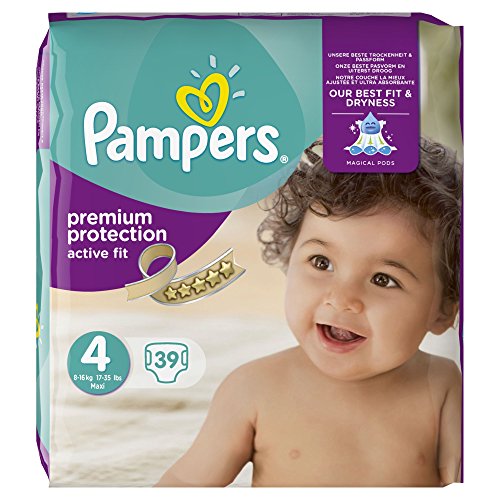 Pampers Active Fit Nappies Size 4 – 8 – 16 kg 39 1 Pack = 1 Immunisation Dose