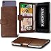 Produktbild Aventus (Brown)Huawei P10 Plus Hulle Premium-PU-Leder Universal Hülle Spring Clamp-Mappen-Kasten mit Kamera Slide, Karten-Slot-Halter und Banknoten