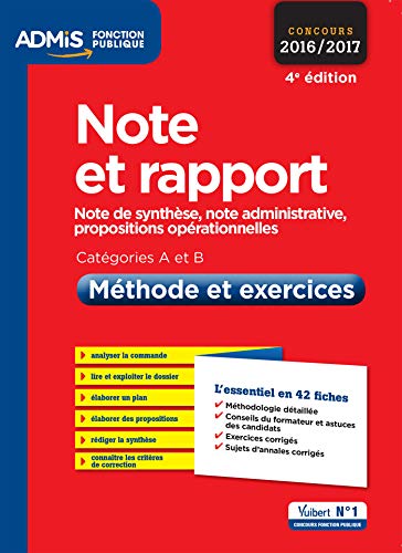 Télécharger Note et rapport - Méthode et exercices - Catégories A et B - L'essentiel en 42 fiches - Note de sy Gratuit