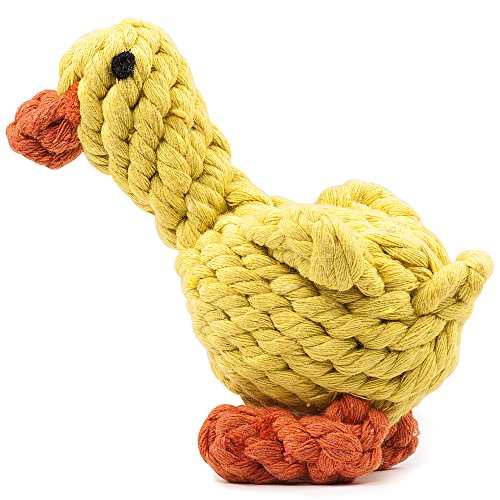 Dog-Toys-oneisall-Pet-Cotton-Chew-Rope-Toy-Dental-Teaser-Teeth-Cleanning-for-Small-Dog-Puppy-Biting-Duck