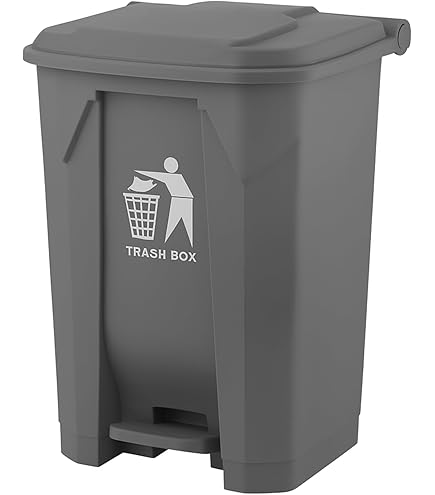 Muddy Hands Plastic Foot Pedal Bin Bathroom Kitchen Rubbish Recycling