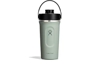 HYDRO FLASK - Insulated Shaker Bottle 709 ml (24 oz) for Protein Shakes and Supplements - Leakproof Chug Spout - Agave