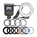 Produktbild Wafalano Makro-Ring-Kopf, 48 Makro-LED-Ring-Blitz-Bundle mit LCD-Display Power Control Adapter Ringe und Blitz-Diffusoren für Canon für Nikon DSLR