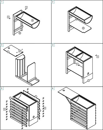 dobar Hochbeet auf Rädern aus Holz, Frühbeet Bausatz für Gemüse, Kräuter im Garten und Balkon, 58 x 36 x 71 cm, braun - 11