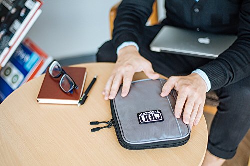 BAGSMART Universeller Elektronikzubehör-Reisekasten für Energy-Banks, USB Drive Shuttle, Kabel - 3