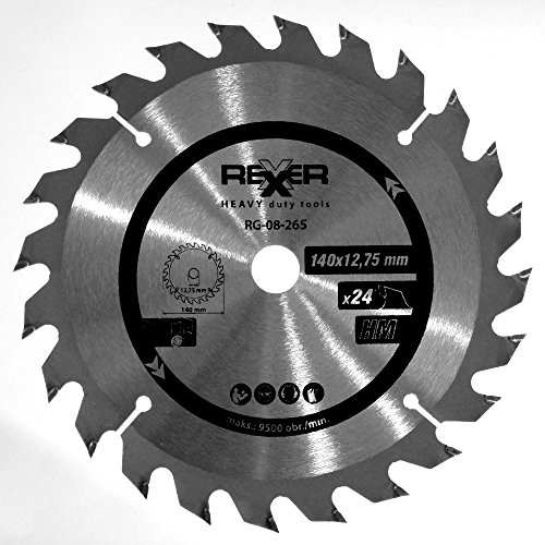 HM Kreissägeblatt Ø 140 x 12,75 mm 24 Zähne Sägeblatt für Hartholz Spannplatten - 2