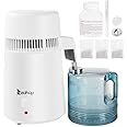 4L Water Distiller, Countertop Distilled Water Machine w/Container BPA-Free, 750W Water Purifier Machine w/Stainless Steel Interior, Water Filter Machine Distilling Pure Water Maker for Home, White