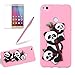 Produktbild Girlyard Hülle für Huawei P8 Lite 2017 - Weich TPU Silikon Schutzhülle Niedlichen 3D Panda Muster Entwurf Schale Tasche Flexible Gummi Dünn Etui Matt Cover Anti-Stoß Kratzfeste für Huawei P8 Lite 2017 Rosa