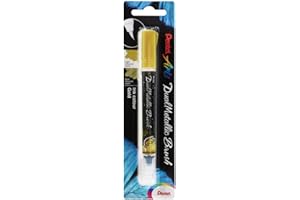 Pentel XGFH Dual Metallic Brush, pennello con inchiostro doppio colore oro + oro metallizzato 1 pz