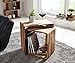 Produktbild DELIFE Würfelregal Eolo Sheesham Natur 50x30 cm Massivholz 2er Set Cube Beistelltisch