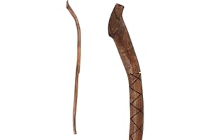 CREEDWOOD Walk - Bastone in legno di teak, 120 cm, con intagli, bastone da trekking, bastone in legno, bastone da pastore decorativo