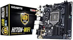 Gigabyte H170N-WI-FI Motherboard (Socket 1151, Intel H170 Express, DDR4, S-ATA 600, Mini ITX, PCI-Express 3.0, M.2 Socket)