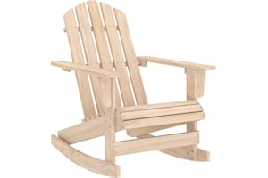 ‎VIDAXL vidaXL Tannenholz Massiv Adirondack Schaukelstuhl Deckchair Schaukelsessel Relaxstuhl Gartensessel Stuhl Sessel Relaxsessel Holzstuhl Gartenstuhl