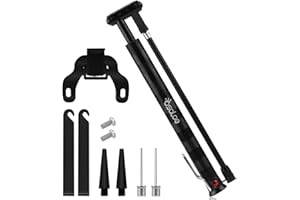 HOMOTO Mini bomba de bicicleta, bomba de bicicleta de 140 PSI, bomba de aire portátil de 83 g para todas las válvulas, bomba de aire de aleación de aluminio para carreras, bicicleta de montaña, bicicleta de