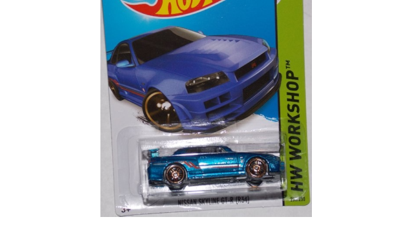 14 Hot Wheels Nissan Skyline Gt R R34 Blue 230 250 Hw Workshop Then And Now Amazon Fr Jeux Et Jouets