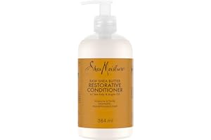 SHEA MOISTURE - Après-shampoing Femme Hydratant et Revitalisant - Pour les cheveux abîmés - Au Beurre de Karité Brut - 384ml