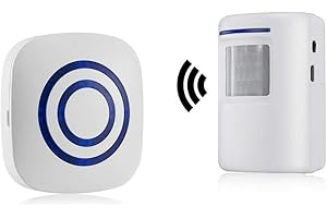 Durchgangsalarm, HommyFine Ladenglocke Funkalarmanlage mit Bewegungsmelder Zutrittsmelder Beweungsklingel mit 38 Klingeltönen