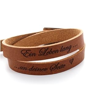 Leder Wickelarmband 50 cm mit Schnallenverschluss