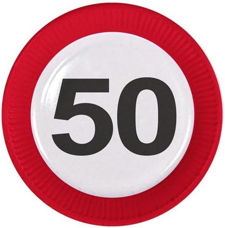 Paper Plates Plates 8x Road Sign her birthday party decoration party accessory