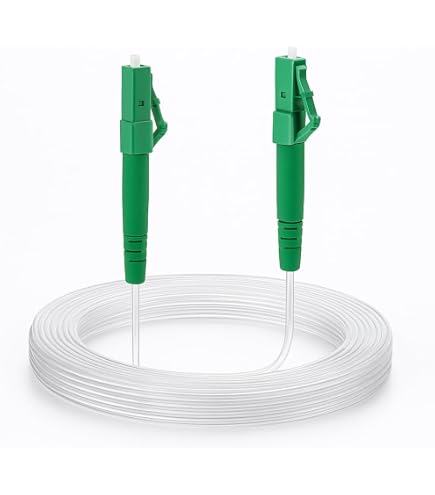 EMSECKO LC/APC Naar LC/APC Glasvezelpatchkabel – Onzichtbaar, 0,9 Mm Dik, 15 M, Voor FTTH En Thuisnetwerken