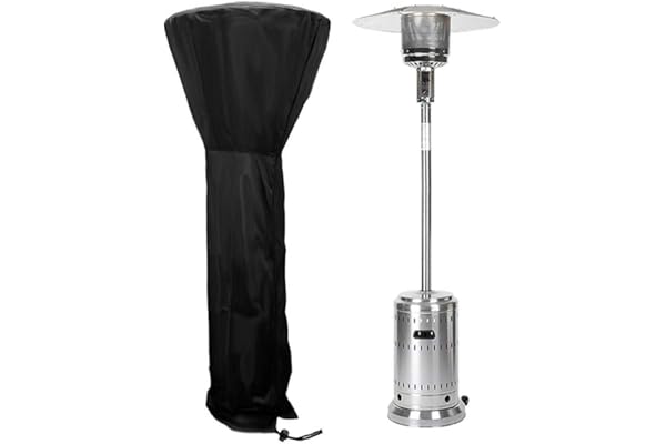 Protection pour Chauffage Terrasse Au Gaz, Parasol Chauffant Exterieur Gaz, Noir, 240x92x48cm