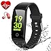 Produktbild MSDJK Fitness Armband,mit Pulsmesser Blutdruckmessgerät,Farbdisplay Smart Activity Tracker ,Wasserdicht IP67 Fitness Tracker Schrittzähler Uhr Vibrationsalarm Anruf SMS Beachten mit iOS&Android Handy