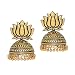 Jaipur Mart Handmade Gold Plated Lotus Shape Oxidised Jhumki For Women (Gold, Queen, 1 Pair) RS.299.00