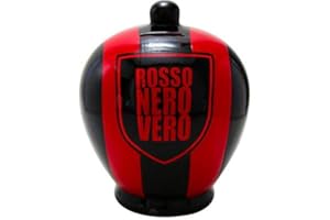 Virca 93669 - Salvadanaio Terracotta Calcio Vero, Rosso/Nero
