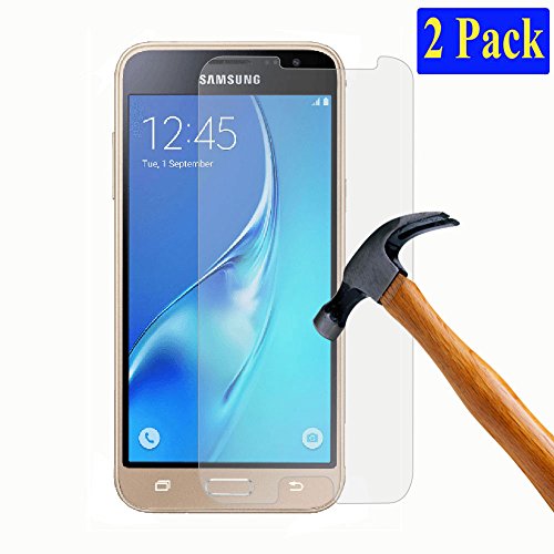 2x Samsung Galaxy J3 2016 / J310 plt24 Panzerglas Schutzfolie Schutzglas 9H Hartglas Glasfolie Displayschutzglas Display Folie für Samsung Galaxy J3 (2016) - PASST NICHT FÜR J3 2015 / J300 -