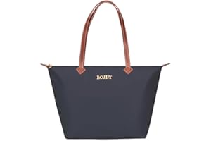 BOJLY Borsa Donna Tote Grandi Capacità Impermeabile con Zip - Pieghevole e Leggera per Lavoro, Ufficio, Spesa, Scuola e Viaggio - Moda Semplice e Pratica
