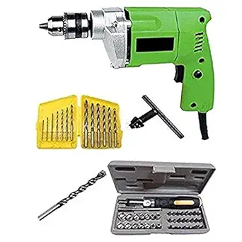Generic SK1308 10 mm Drill Machine With Bits and Toolkit Color and Design May Vary, 41 Piece