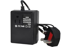 Vmxlso 300w Step Down Transformer, 220V/240V To 110V/120V Voltage Converter, Intelligent Efficient Adapter Power Adapter for Travel Uk Plug