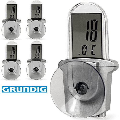 4x Grundig Außenthermometer Digital Thermometer wasserdicht -20/+50°C Messgerät