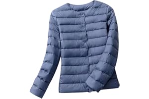 HAXNOHEY Doudoune Légère Femme Doudoune Legere Femme Veste Matelassée Femme Mi Saison Puffer Jacket Femme Blouson Matelassé Doudoune Duvet Ultralight Fine Cintrée Chaude Femme Pliable Quilted Jacket Femme