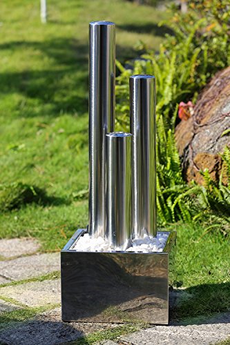 Köhko 85 cm Springbrunnen 22003 aus Edelstahl mit LED-Beleuchtung Säulenbrunnen - 3