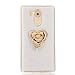 Produktbild MUTOUREN TPU Silikon Hülle für Huawei Mate 8 Bling Glitzer Handyhülle Schutzhülle Etui Protective Case Cover Rück mit Ring Anti-Handytasche Bumper-Silber