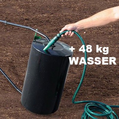 Walze Rasenwalze Handwalze Gartenwalze aus Metall, befüllbar – POW 63890 - 4