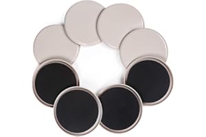 EZPROTEKT Paquete de 8 Protectores Deslizantes para Muebles, para Alfombras, Reutilizables, para Mover Muebles, Alfombras, Protectores de Piso, Posavasos, 5 Pulgadas, Beige