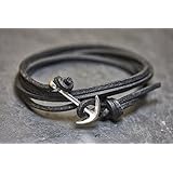 Anker Partnerarmband schwarz