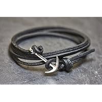 Anker Partnerarmband schwarz