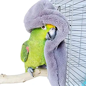 Bonaweite Winter Warm Bird Shawl, Parrot Nest Corner Blanket, Pet Small Animal Hanging Tent for Parakeet Cockatiel Conure Macaw Lovebird Finches Lorikeet