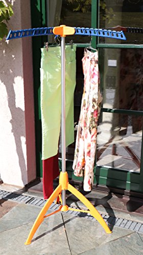 Bügelwäscheständer Wäschetrockner Wäscheständer Garderobenständer Kleiderständer mit 3 ausklapparen Kleiderhaken für 36 Bügel Blusen oder Hemden - 7