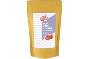 ‎POPCORNLOOP Popcornloop® Popcorn und Zuckerwatte Zucker ERDBEERE 500gr Aroma perfekt geeignet für Zuckerwatte und Popcorn zum zubereiten Zuhause Süßes Premium Zuckeraroma