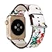 Price comparison product image Mounter Women And Men Replacement Sports [Vintage Floral Leather Bracelet ] Wrist Watch Band Strap For Apple Watch Series 1/2 42MM (F)