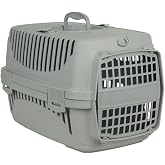Pribor Kedi K&ouml;pek Evcil Hayvan Taşıma &Ccedil;antası Box &Ccedil;ok Fonksiyonlu (Gri, Orta)