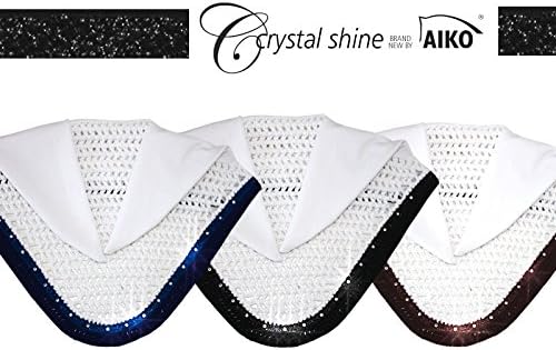 Aiko – Fly Mask – Crystal Shine – White/Mocca WB