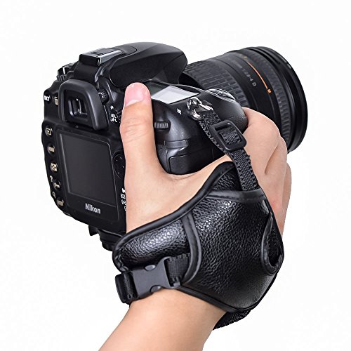 Itian PU Cuir stabilisation ergonomique Poign  e dragonne Band pour Nikon  Canon  Pentax  Minolta  Panasonic  Olympus  Kodak  SLR  DSLR Sony Appareils photo num  rique