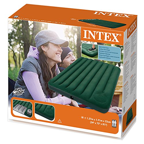 Intex 66928 Luftbett Downy „Green“ Full mit Fußpumpe, 137 x 191 x 22 cm - 3