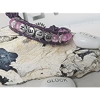 Rosa Kinderarmband, personalisierbar, niedlich, hübsch, Buchstabenarmband, Namensband, Herzen, Marienkäfer , Charms, Mädchenarmband, Nele, optional mit Halbedelsteinen