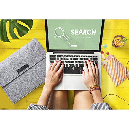 Ellitac Schutzh  lle Tasche f  r Apple 15 4 Zoll Macbook Pro Retina Filz Sleeve H  lle Ultrabook Laptop Tasche Schale Farbe  Grau